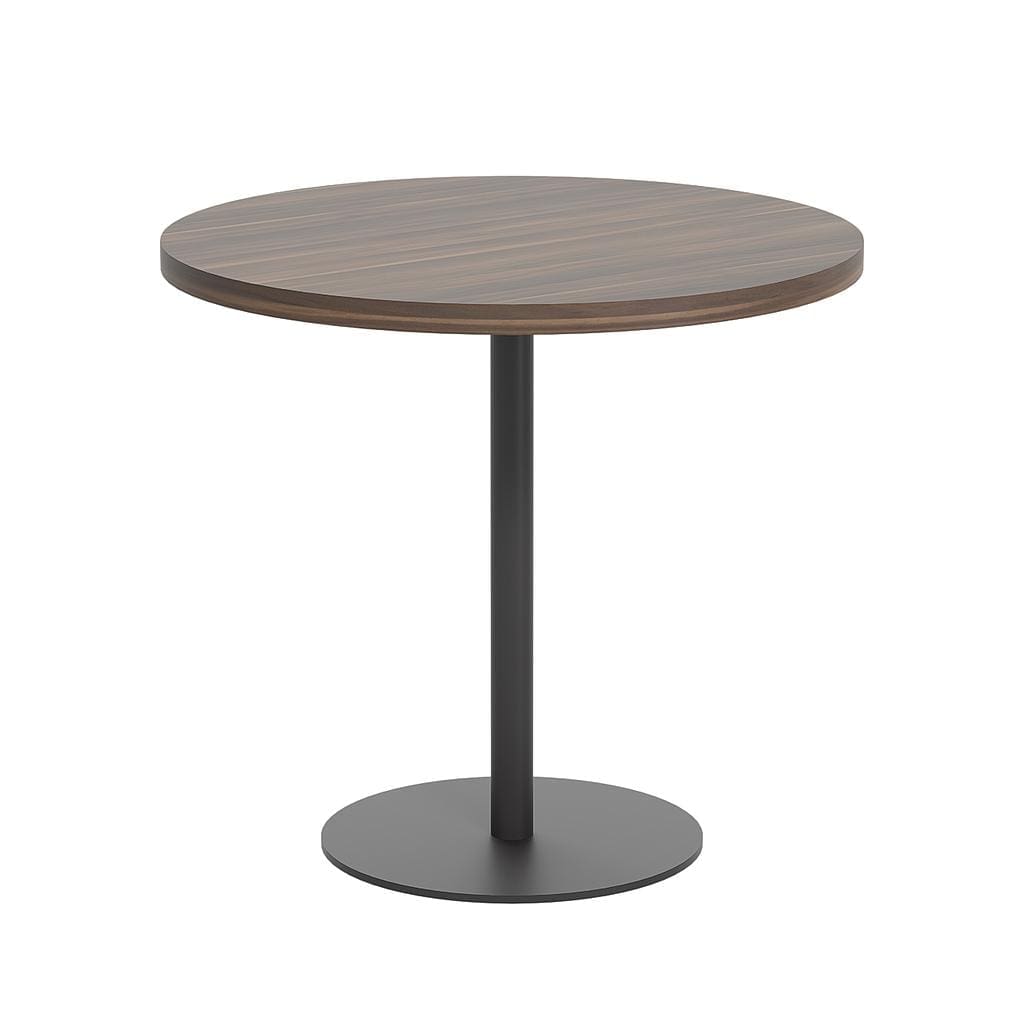 Contract Table Mid with chrome base and square top set in a modern office breakout area