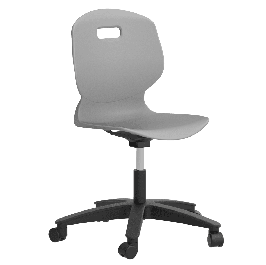 Arc Swivel Chair with five-star castor base and ergonomic polypropylene shell