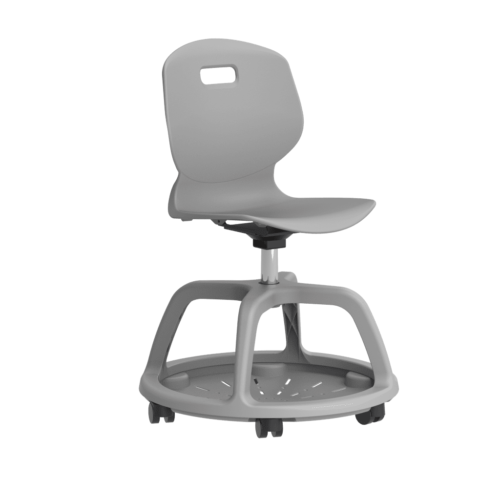 Arc Community Swivel Chair with polypropylene seat and five-star base