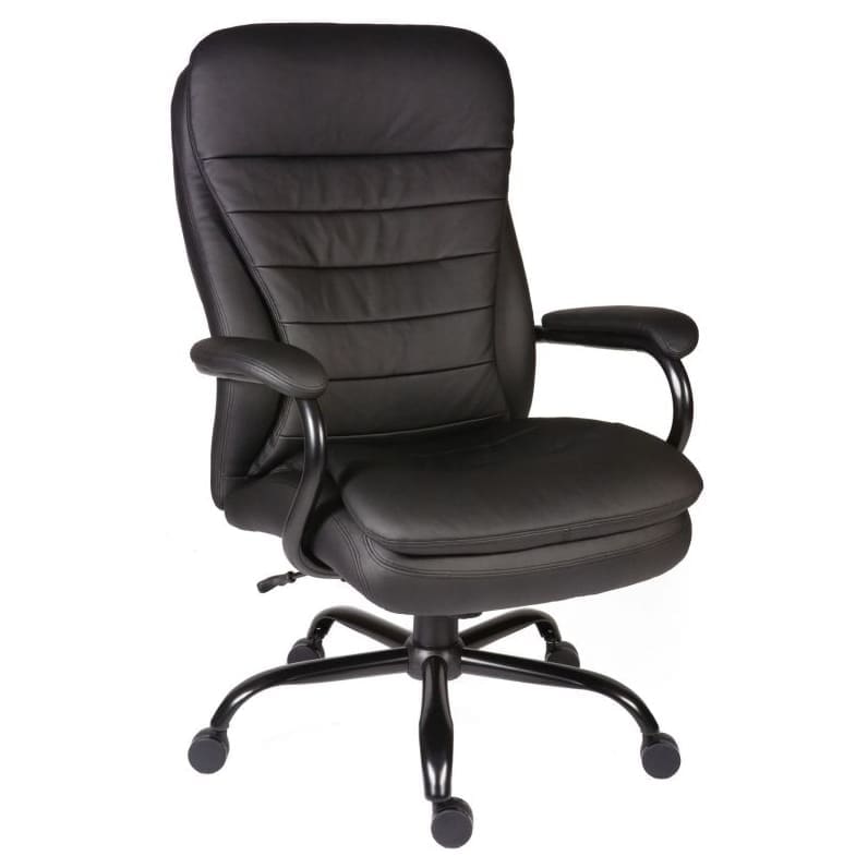 Bonded leather executive office chair for heavy duty use