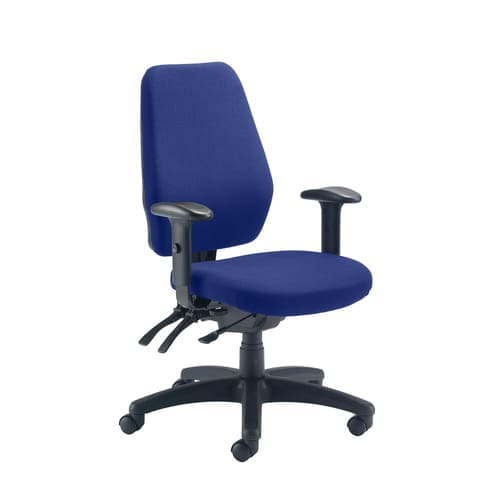 24-hour ergonomic chair with adjustable backrest and cushioned support for extended use