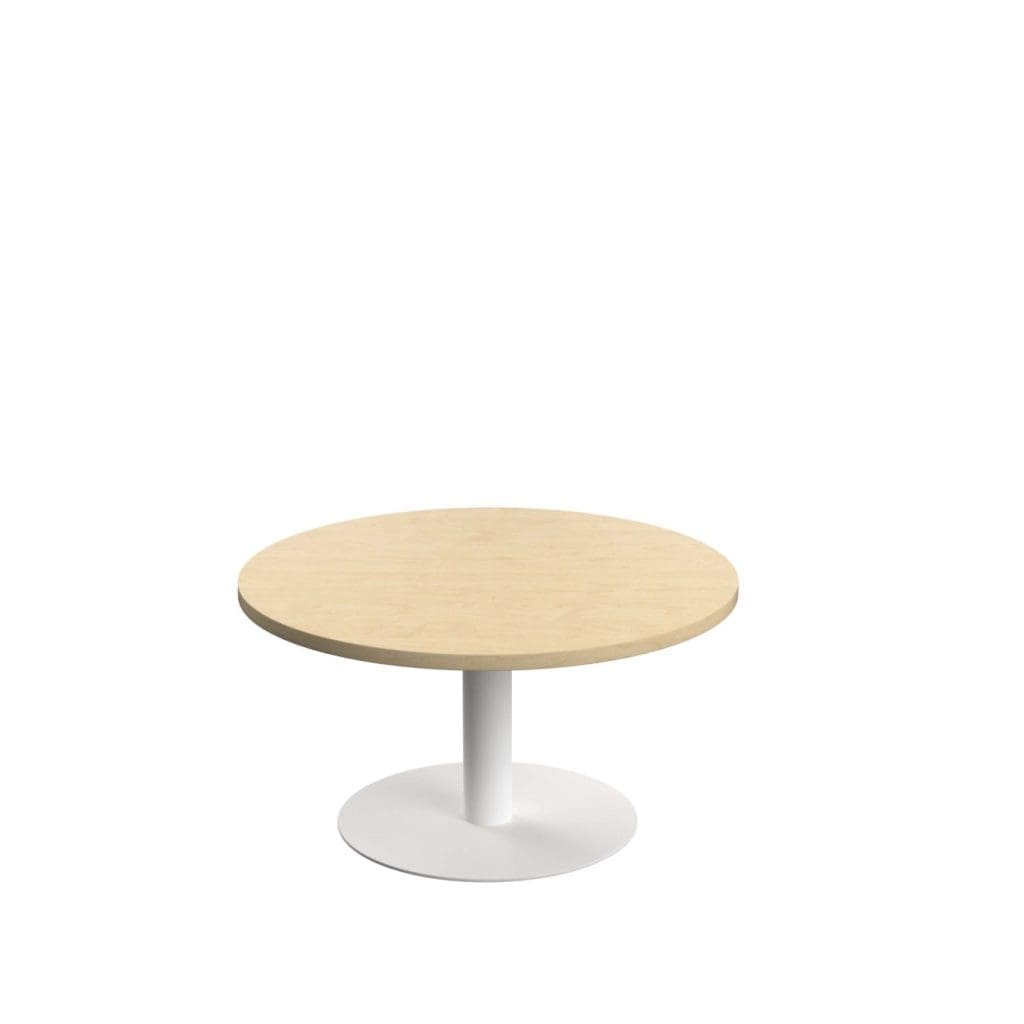 Contract Table Low with white base and round top
