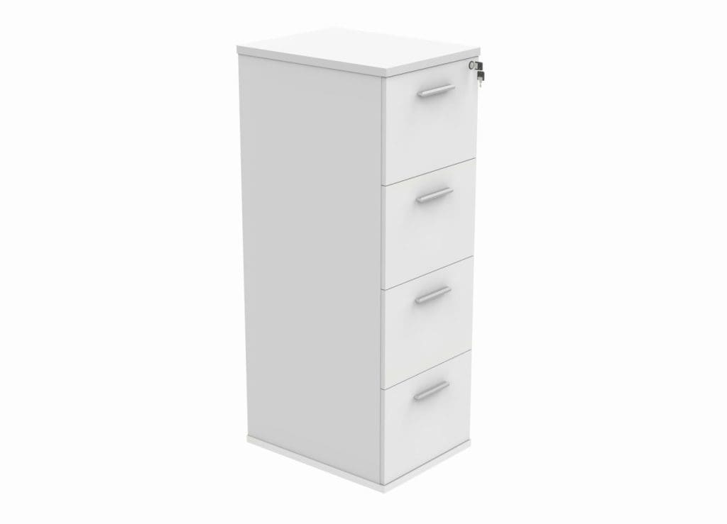 2 drawer wooden filing cabinet with lockable drawers and modern silver handles in oak finish