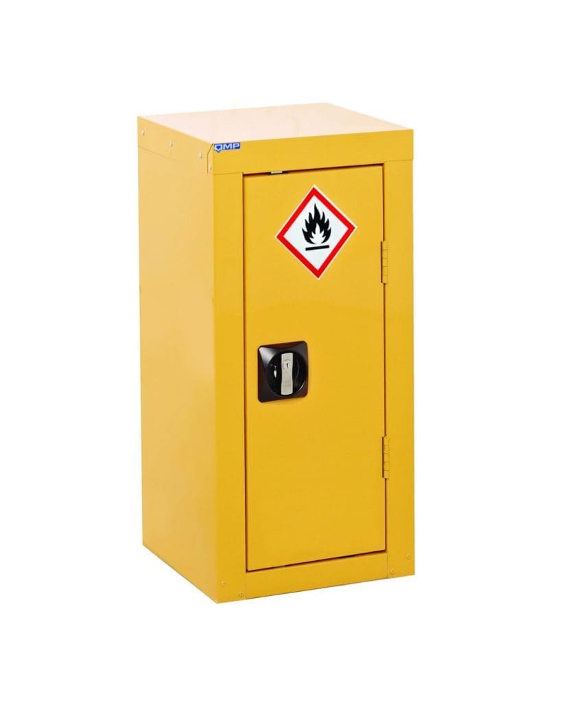 Compact hazardous substance storage cabinet with 1 shelf – 700 x 350 x 300