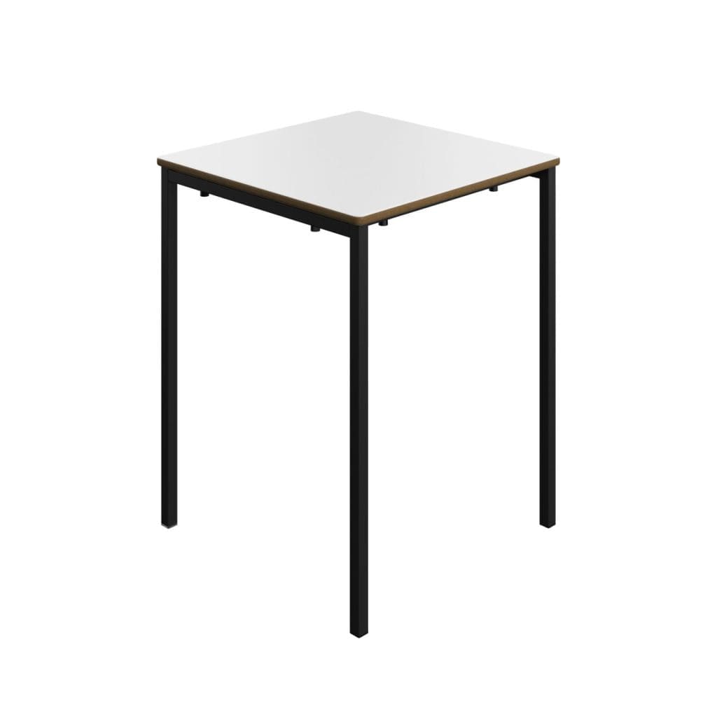 Welded frame school desk with MDF top and steel legs in classroom setting