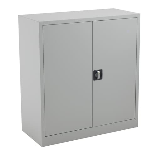 TC steel double-door cupboard with lockable handles and custom shelving