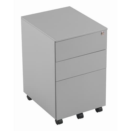 3 drawer under desk steel pedestal with castors and lockable drawer under office workstation