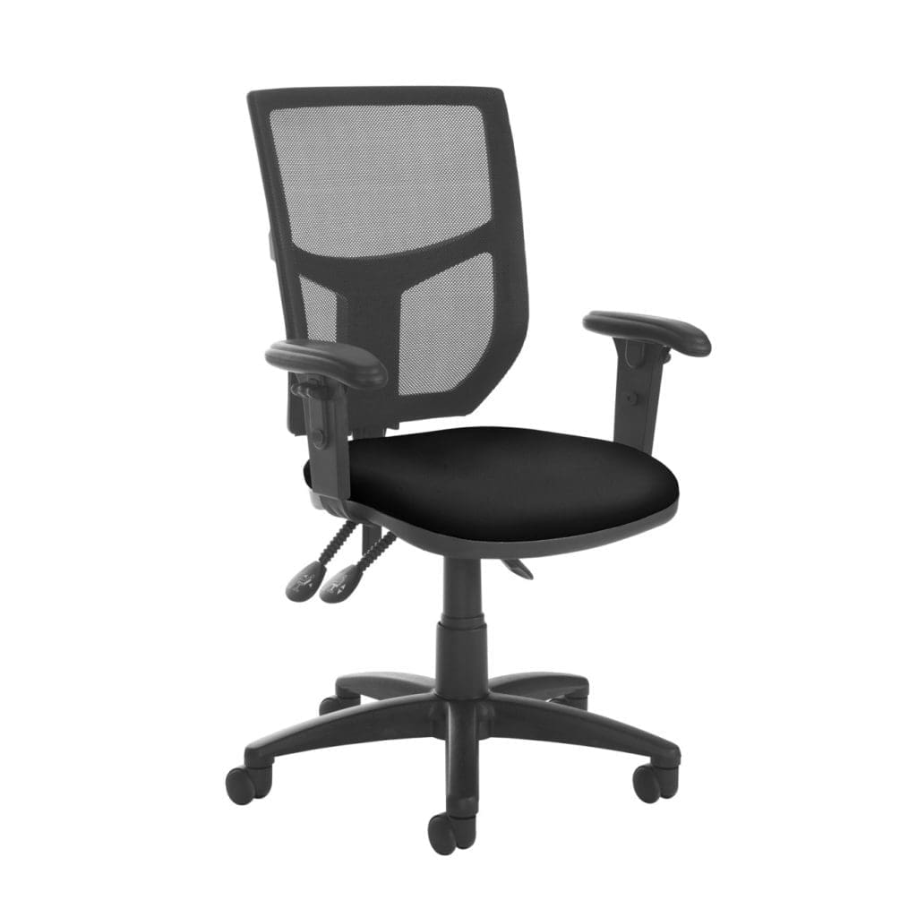 Altino mesh task chair with curved breathable back and sculptured foam seat