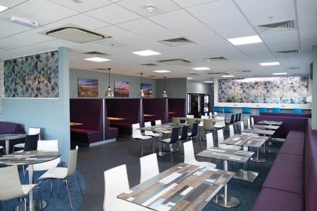 Modular sofas and breakout furniture installed at Coopervision office in Hampshire