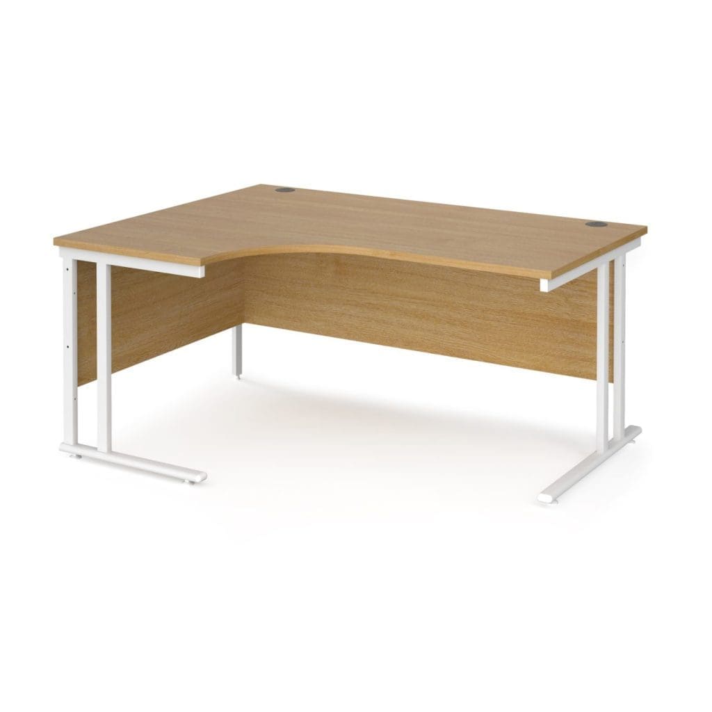 Maestro 25 left hand ergonomic office desk with cantilever frame