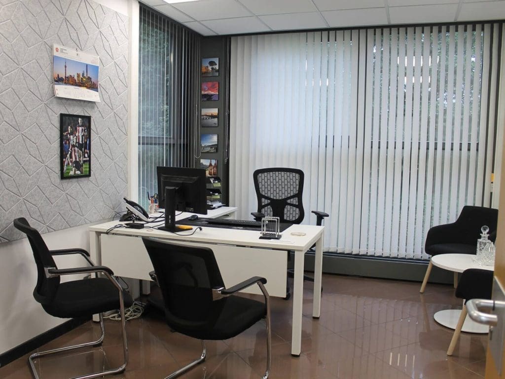 Modern office desks and chairs installed at Wessex Resins in Romsey