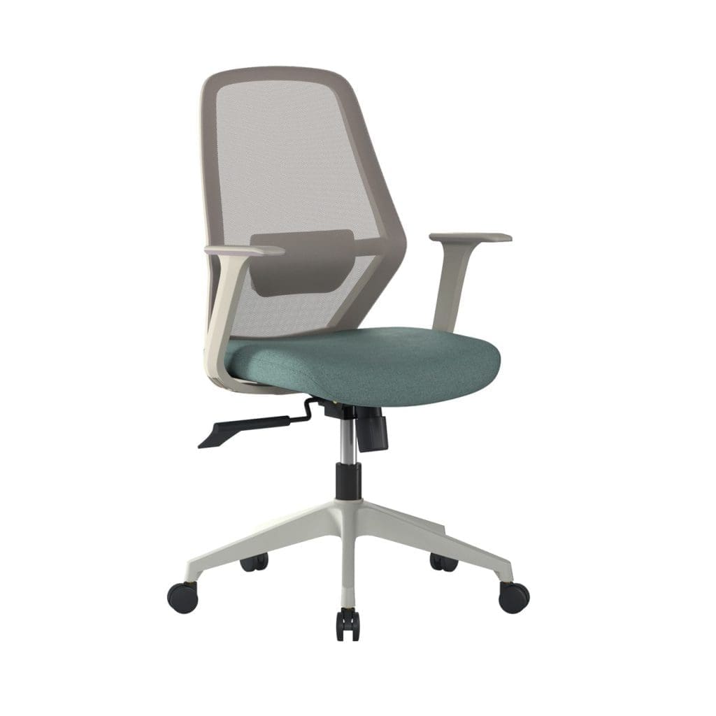 Orbit high back mesh chair in black and grey with ergonomic mesh back and chrome base