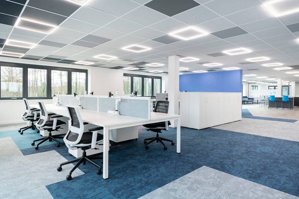 OfficeZone team delivering next day office furniture to UK commercial site